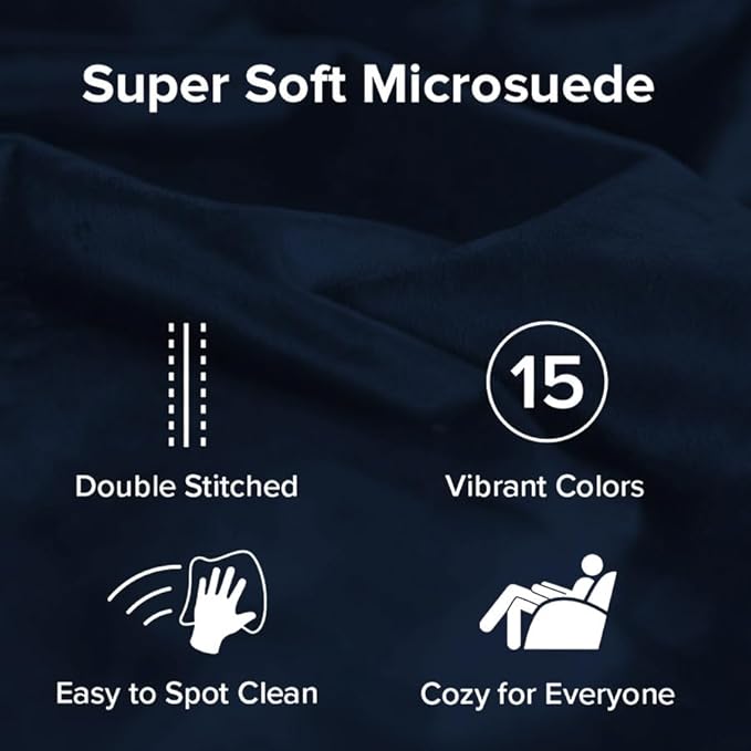 Sofa Sack Bean Bag Chair - Plush, Ultra Soft - Memory Foam Bean Bag Chair with Microsuede Cover - Stuffed Foam Filled Furniture and Accessories for Dorm Room 5 Feet - Navy