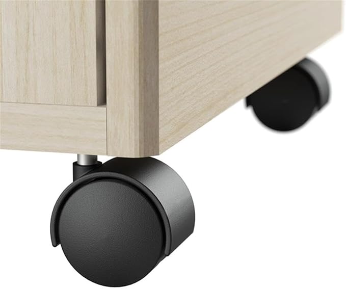 Bush Business Furniture Arrive 3 Drawer Mobile File Cabinet - Assembled in Natural Elm, Rolling Document Storage for Reception Area or Professional Office