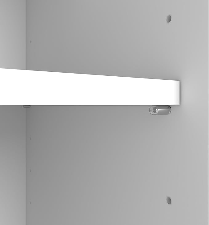Bush Business Furniture Studio C Tall 5 Shelf Bookcase in White, Large Bookshelf for Home or Professional Office