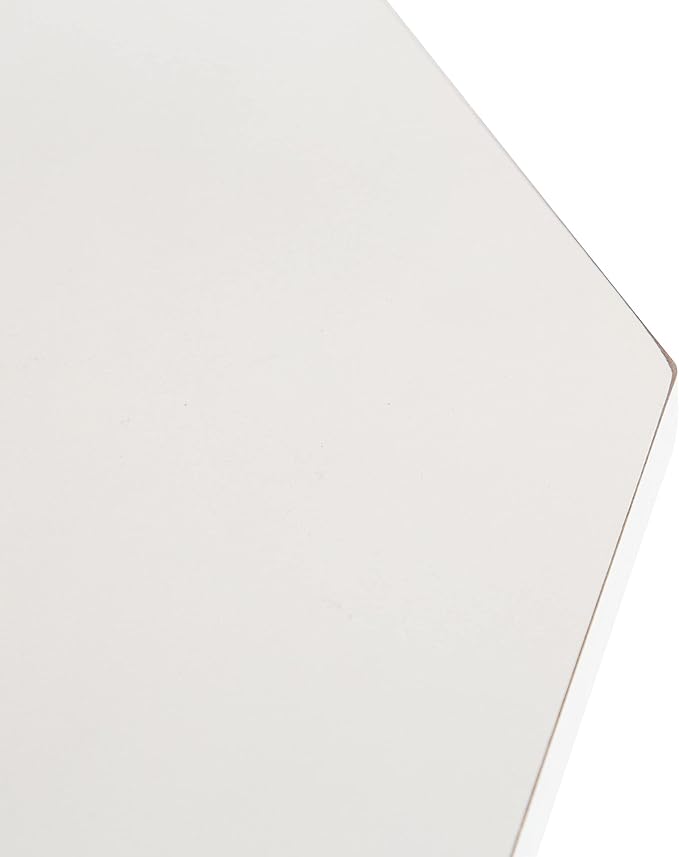 Kate and Laurel Octavia Coastal Accent Drink Table, 11 x 11 x 24, White, Decorative Coastal Cocktail Table with Octagon Shape for Farmhouse Indoor Plant Stand