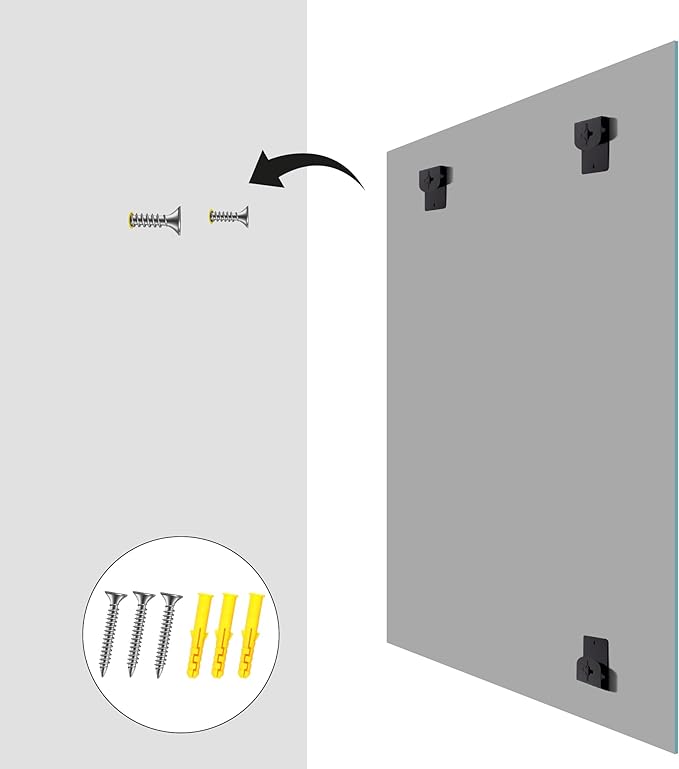 KOCUUY Large Frameless Mirror,42x42 Inch Square Bathroom Vanity Mirror for Over Sink, Upgraded Shatterproof Unframed Design for Bedroom, Living Room, Entryway