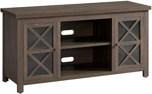 Henn&Hart Rectangular TV Stand for TV's up to 55" in Alder Brown, TV Stands for the Living Room