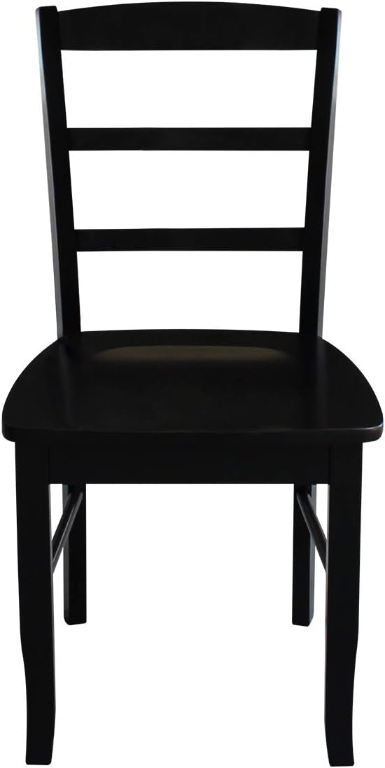 International Concepts Pair of Madrid LadderBack Chairs, Black