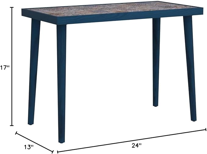 Comfyt Coffee Table, Side Table, End Table, Nightstand Nesting Table Bedside Table Accent Table Home Essentials Wood Tiled Top Rustic Table Ceramic Tiles Mexican Tile Table