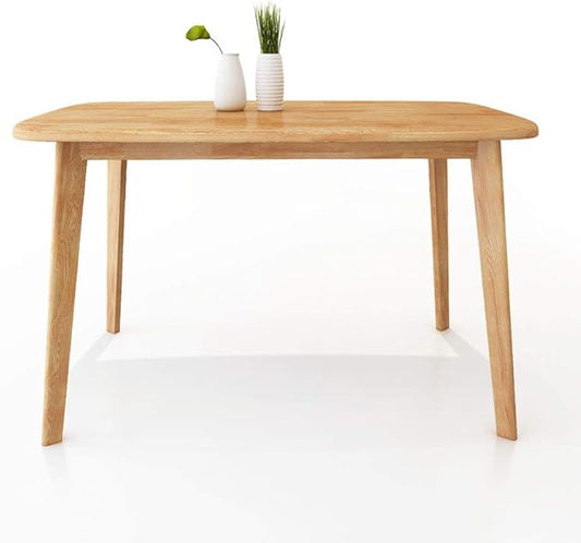 WoodShine Mid Century Modern Real Solid Wood Dining Table, Working Desk,47 Inch,Natural…