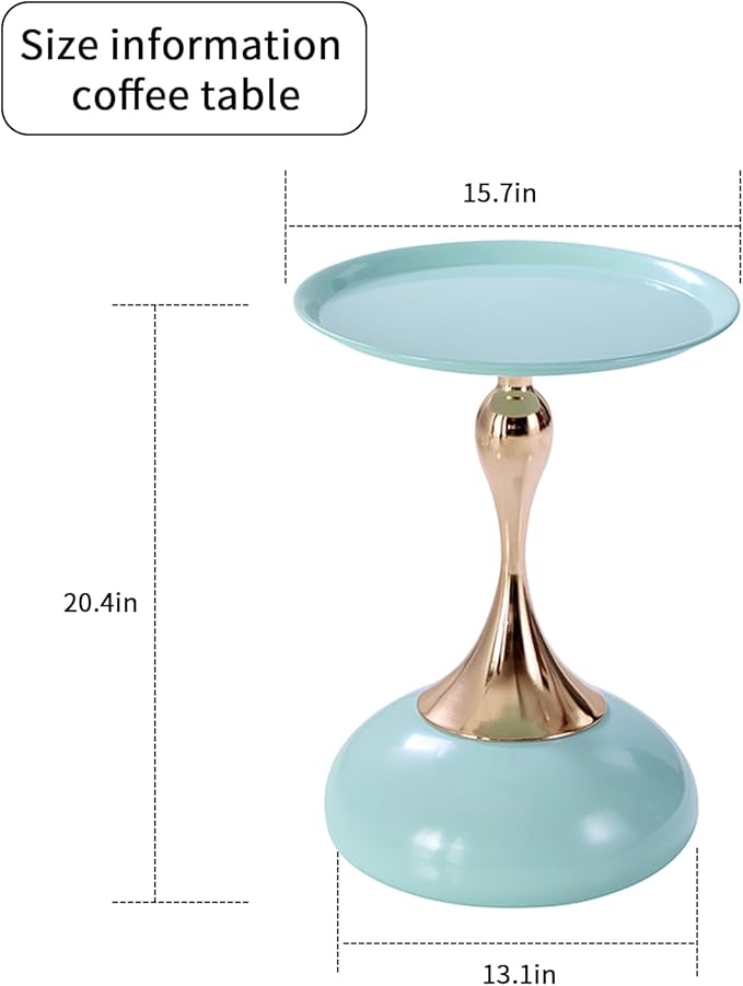 Stylish Hourglass Side Table - Contemporary Design for Living Rooms, Cafes, Dining Areas, Bedrooms, and Outdoor Spaces - Perfect Accent Piece for Any Decor (2, Light Green)