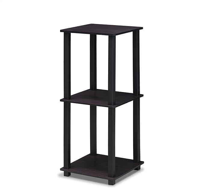 Furinno Simplistic Set of 2 End Table, Dark Walnut