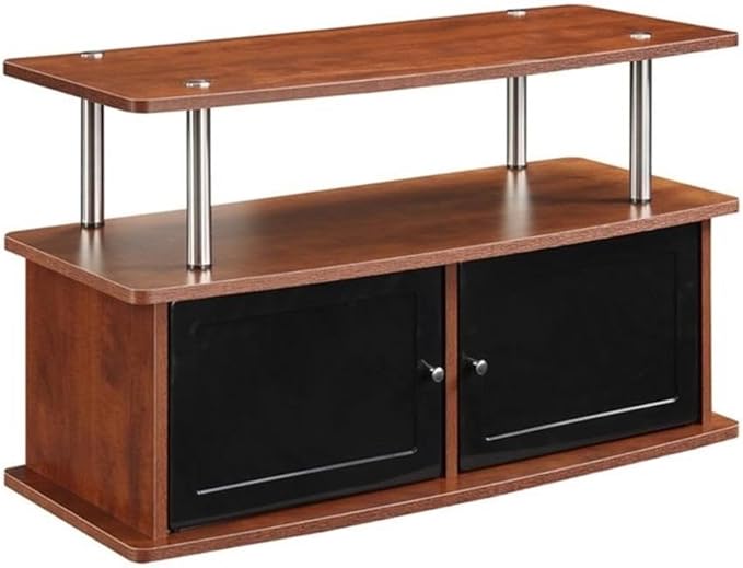 Convenience Concepts Designs2Go TV Stand with 2 Cabinets, Cherry