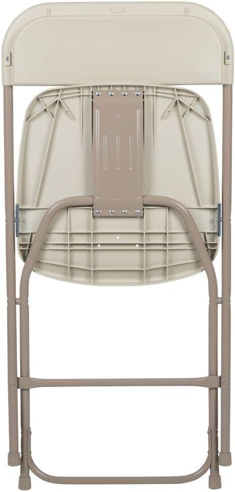 Flash Furniture Hercules™ Series Plastic Folding Chair - Beige - 2 Pack 650LB Weight Capacity Comfortable Event Chair-Lightweight Folding Chair