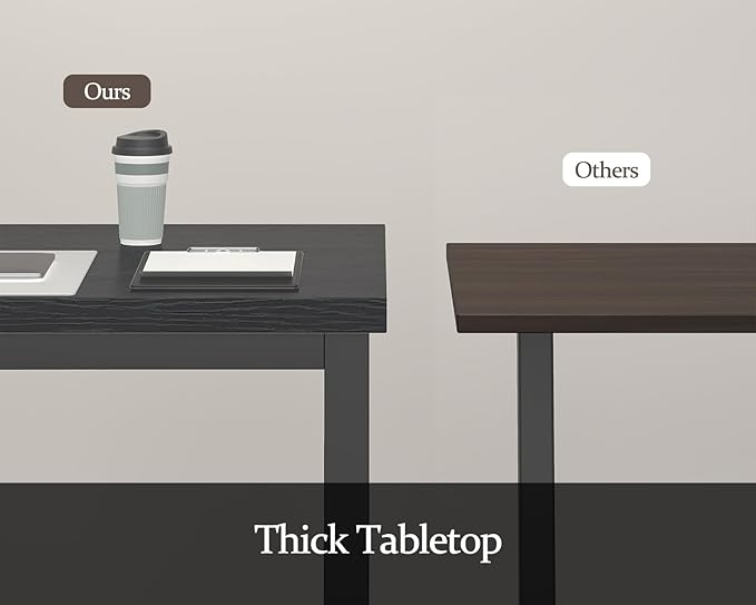 63 Inch Long Computer Desk, Home Office Desk, Modern Table for 2 Person Kids Student Gaming Computer Desk, Simple Office Table for Work,Craft, Writing, Studying, Etc., Black.