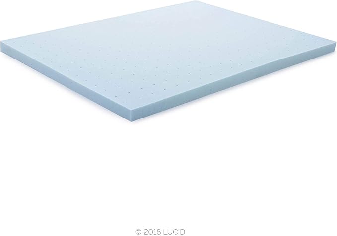 LUCID 3-inch Ventilated Gel Memory Foam Mattress Topper - Twin