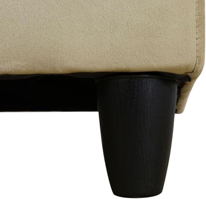 Beige L-Shaped 3-Piece Microfiber Sofa with Storage Ottoman Set, Sectional Couch Sofa Set for Living Room, Office, Small Space
