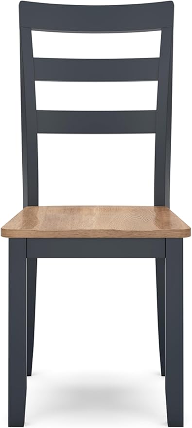 Signature Design by Ashley Gesthaven Solid Wood Frame Dining Chair, Set of 2, Blue/Natural