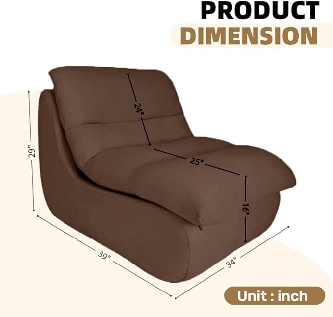 Bean Bag Chair - Memory Foam Bean Bag Chair for Adults, Comfy High-Resilience Single Sofa, Small Space Floor Chair, Chaise Lounge for Living Room, Bedroom (Dark Green, Cushions)