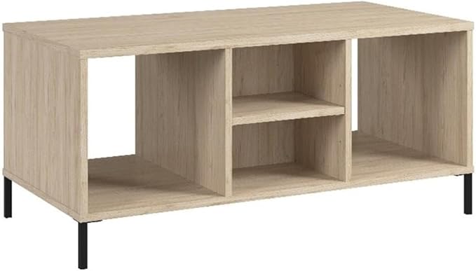 Bush Furniture Essence Coffee Table with Shelf | Shelves, Storage, Multifunctional Organization for Living Room, Bedroom, or Entryway