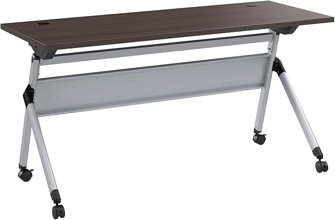 Bush Business Furniture Folding Training Table, 72 inch Desk, Commercial-Grade Bundle for Office or Classroom, Envision Collection, Gray