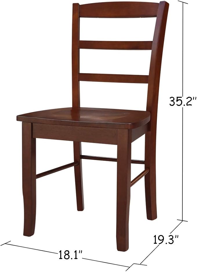 International Concepts Madrid Ladder Back Chair, Espresso