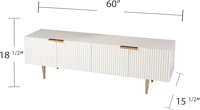 SEI Furniture Pilston Media Console, White