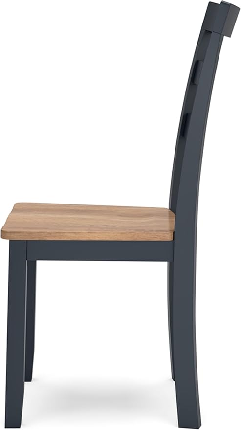 Signature Design by Ashley Gesthaven Solid Wood Frame Dining Chair, Set of 2, Blue/Natural