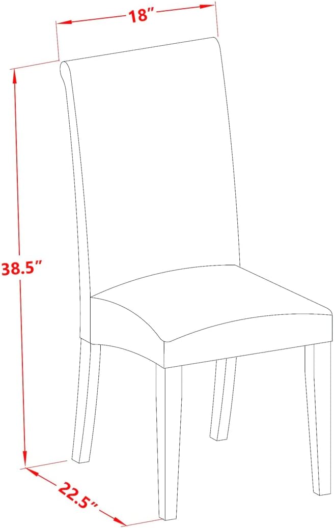 East West Furniture DLBA3-WHI-01 3 Piece Modern Dining Table Set Contains a Round Wooden Table with Dropleaf and 2 Cream Linen Fabric Upholstered Parson Chairs, 42x42 Inch, Linen White