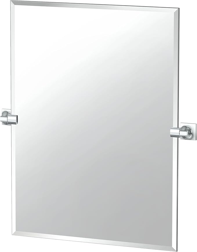 Gatco 5589S Waterline Frameless Rectangle Mirror, 31.5 Inch, Chrome