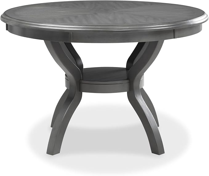 New Classic Furniture Cori 5-Piece Round Dining Set with 1 Table and 4 Chairs, Gray