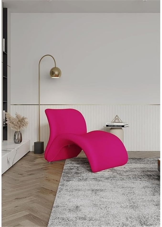 Manhattan Comfort Rosebud Fuchsia Wool Blend Accent Chair (Set of 2)