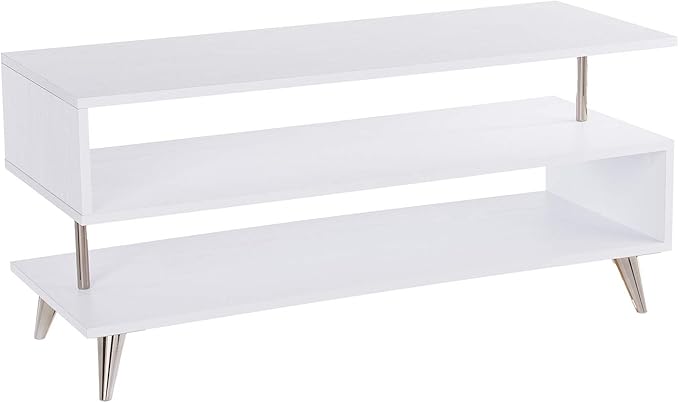 SEI Furniture Sills Low Profile TV Stand, White