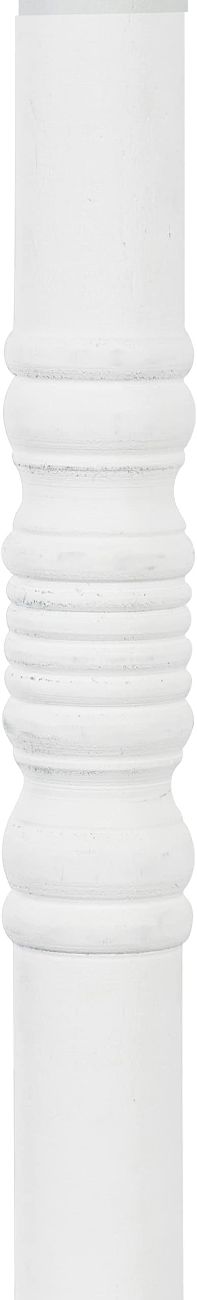 Kate and Laurel Bellport Farmhouse Drink Table, 10 x 10 x 22, White, Decorative Coastal Cocktail Table with Round Tabletop and Colonial Base for Farmhouse Décor
