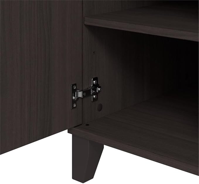 Bush Furniture Somerset 54W Office Desk with Drawer and Storage Cabinet in Storm Gray | Computer Table for Home Office Workspace