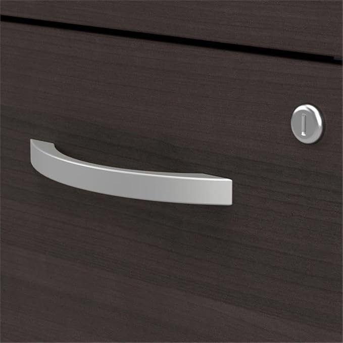 Bush Business Furniture Arrive 3 Drawer Mobile File Cabinet - Assembled in Storm Gray, Rolling Document Storage for Reception Area or Professional Office