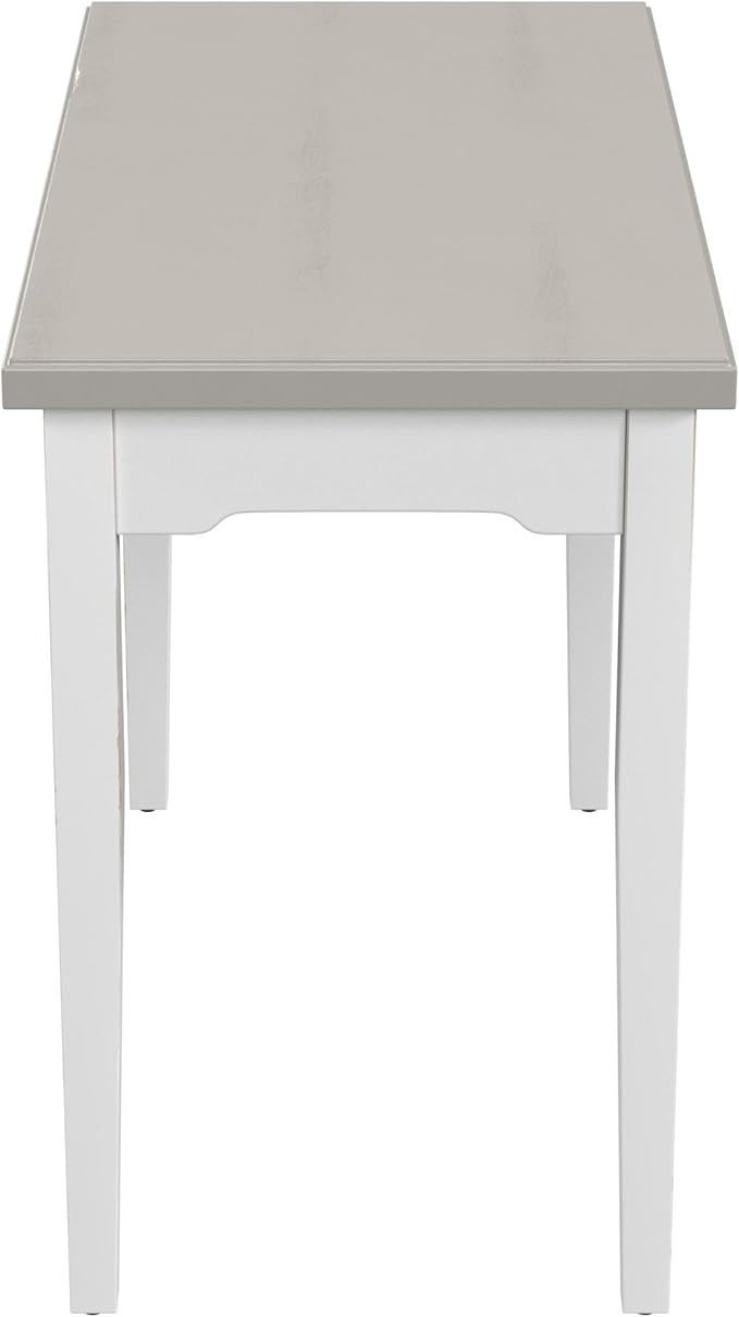 Hillsdale Furniture Clarion, Gray Wood Top/Sea White Base Desk/Table, Distressed