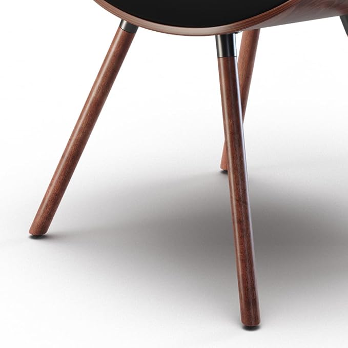 SIMPLIHOME Marana/Watkins 5-Piece Dining Set, 66 inch Wide Solid Mango Wood Table and 6 Upholstered Bentwood Chairs in Black, Mid-Century Modern Style for Dining Room with Curved Back (Set of 5)