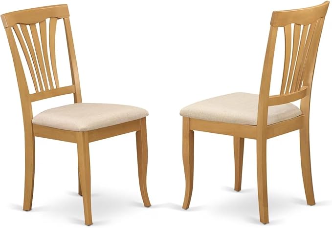 East West Furniture NDAV5-OAK-C 5 Piece Modern Dining Table Set Includes a Rectangle Wooden Table with Dropleaf and 4 Linen Fabric Dining Room Chairs, 30x48 Inch, Oak