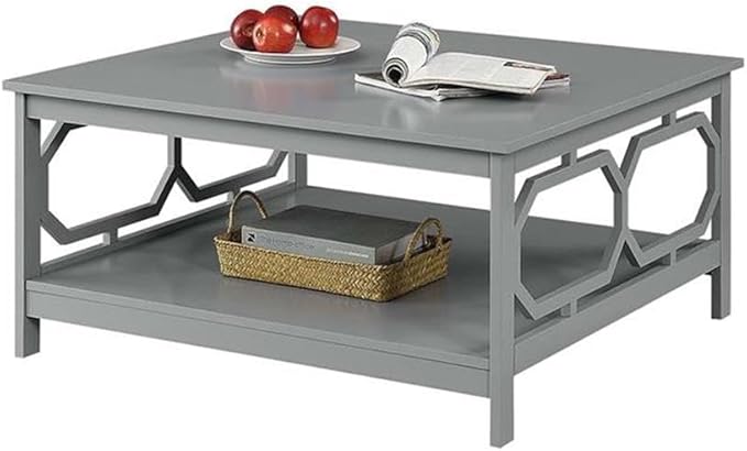 Convenience Concepts Omega Square 36" Coffee Table, Gray