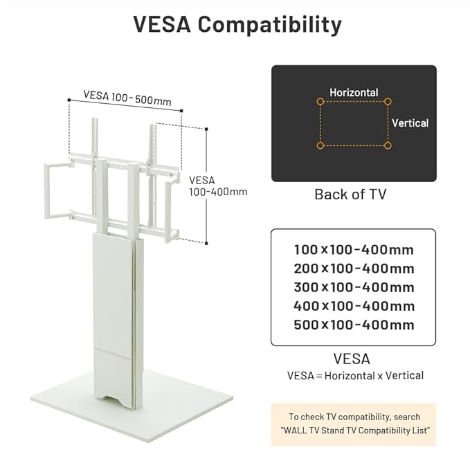 WALL V5 Low Type | Minimalist Rolling TV Stand for 32–80 Inch | Satin White | Portable, Space Saving, Height Adjustable, No Drill | for Living Room and Bedroom | Japan-Engineered Design