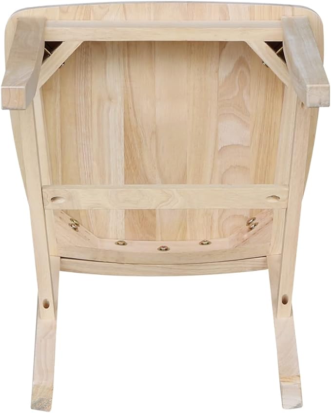 Set of Two Cafe Dining Chairs, Unfinished