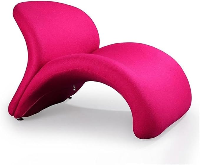Manhattan Comfort Rosebud Fuchsia Wool Blend Accent Chair (Set of 2)