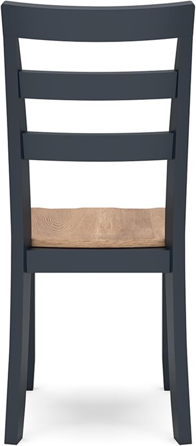 Signature Design by Ashley Gesthaven Solid Wood Frame Dining Chair, Set of 2, Blue/Natural