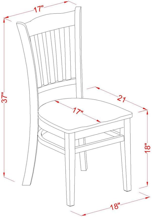 East West Furniture NDGR5-LWH-W 5 Piece Dining Room Furniture Set Includes a Rectangle Kitchen Table with Dropleaf and 4 Dining Chairs, 30x48 Inch, Linen White