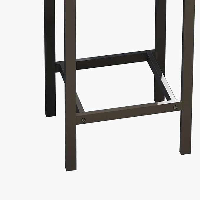 KEIKI 60.24” Long Bar High Top Dining Table and 3 Stools Chairs Set, Wood Behind Couch Sofa Counter Height Pub Furniture for Breakfast, Kitchen Living Party Room, Grey