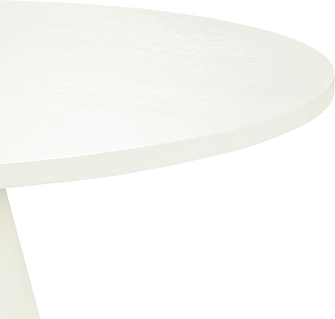 Wooden Kitchen Round Dining Table for 4-6, Round Kitchen Table with Circular Tabletop with Wood Pedestal Base, Rustic Farmhouse Furniture