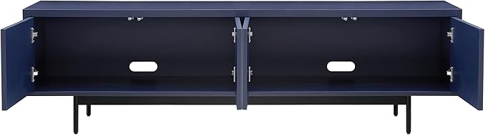 Henn&Hart Rectangular TV Stand for TV's up to 75" in Navy, for Home, Living Room, Bedroom, Entertainment Room, Office