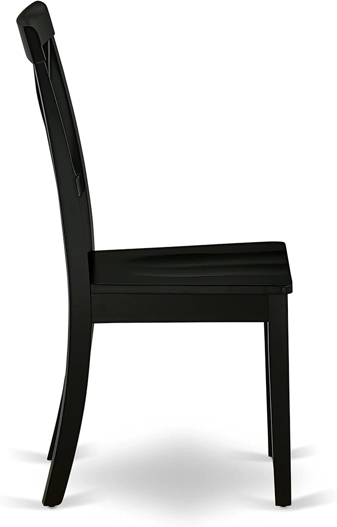 East West Furniture ESBO3-BCH-W 3 Piece Kitchen Table & Chairs Set Contains a Round Dining Room Table with Pedestal and 2 Dining Chairs, 30x30 Inch, Black & Cherry