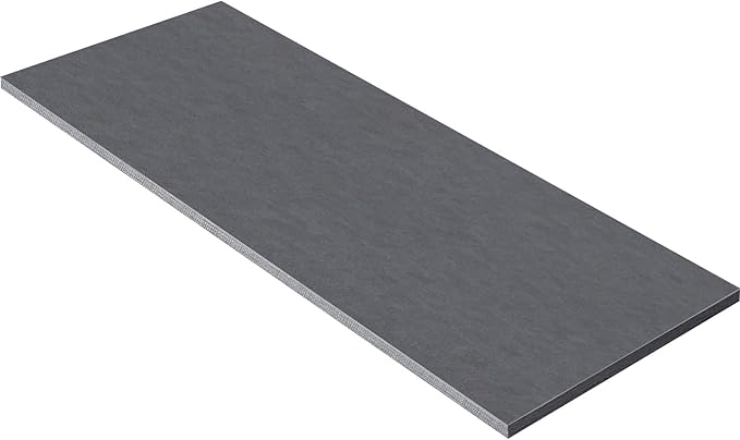 Kaboon Universal Tabletop 59.1"x23.62", Solid One-Piece Melamine Table Top, Double Desk L-Desk DIY, Home and Office Countertop, Fabric Blue