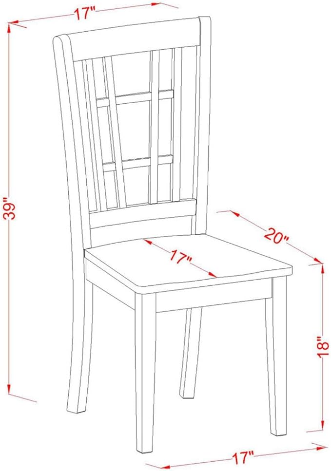 East West Furniture SUNI3-BCH-W 3 Piece Dinette Set for Small Spaces Contains a Round Dining Table with Dropleaf & Shelves and 2 Dining Chairs, 42x42 Inch, Black & Cherry