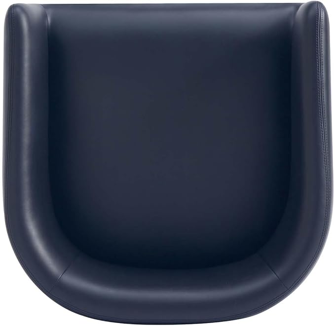 Manhattan Comfort Louvre 26 Inch Mid Century Modern Counter Height Bar Stools - Elegant Faux Leather Padded Seat, Stainless Steel Base with Footrest, Fully Assembled Barstools, Set of 1, Black & Gold