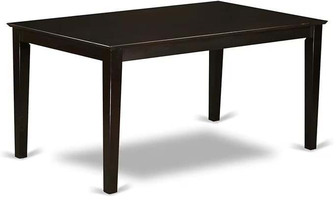 East West Furniture CAPF6-CAP-W 6 Piece Dining Table Set Contains a Rectangle Wooden Table and 4 Dining Room Chairs with a Bench, 36x60 Inch, Cappuccino