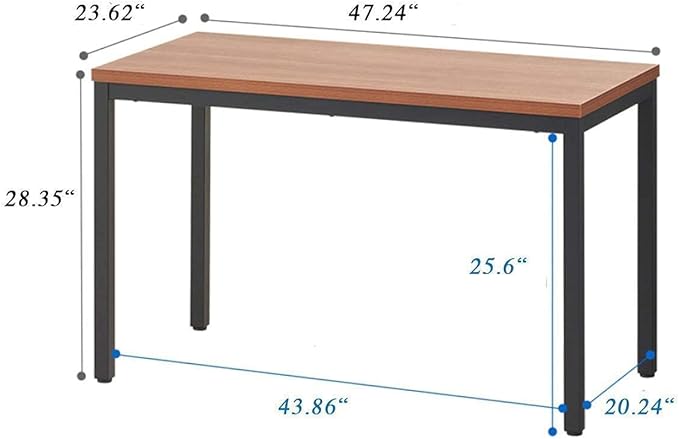 Modern 48 Inch Computer Desk for Home Office - Sleek and Sturdy, Ideal for Work and Study, Multi-Purpose Table for Writing, Dining, and Workstation, Suitable for Office and Home Office Use