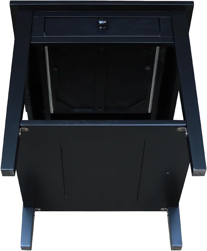 IC INTERNATIONAL CONCEPTS Solid Wood Spencer End Table, Black
